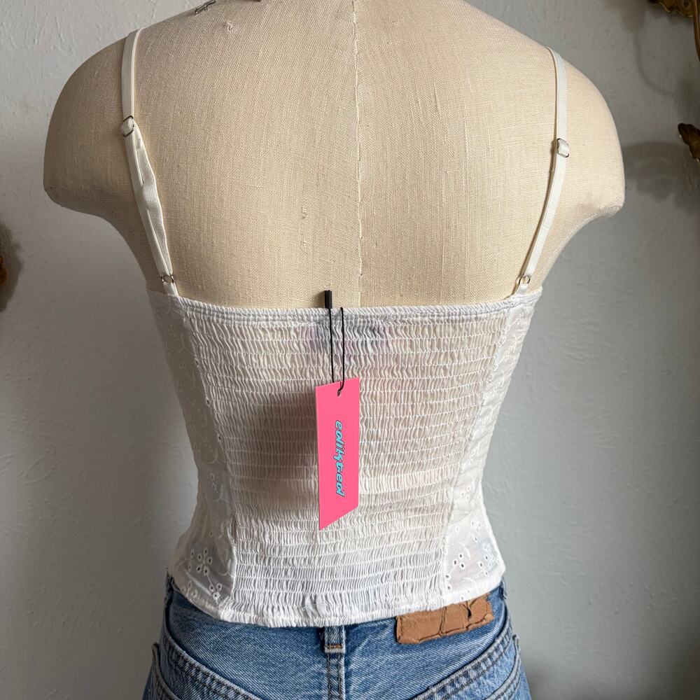 NWT Eyelet Corset Top - Picture 3 of 4